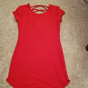 Red bodycon dress
